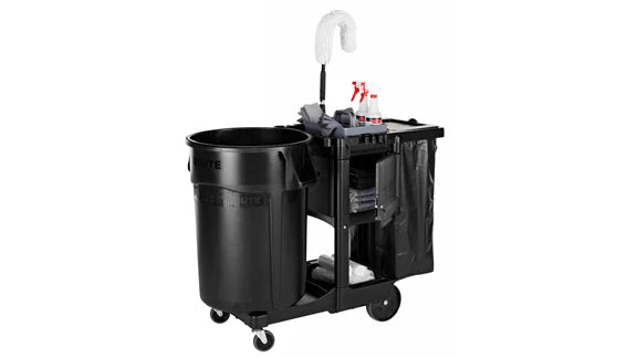 Rubbermaid Janitorial Cleaning Cart – Black