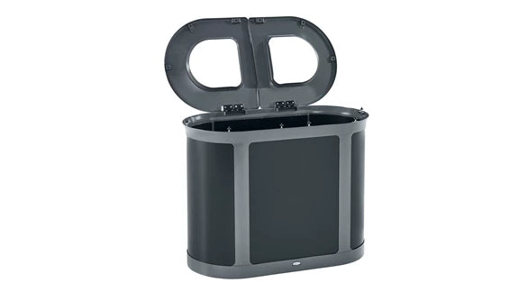 Rubbermaid Enhance™ Pill Dual Stream 2x23 Gal, Pearl Gray/Umbra Gray