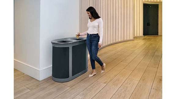 Rubbermaid Enhance™ Pill Dual Stream 2x23 Gal, Pearl Gray/Umbra Gray