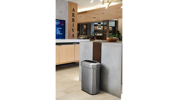 Rubbermaid Refine 15 Gal Slim Stainless Steel