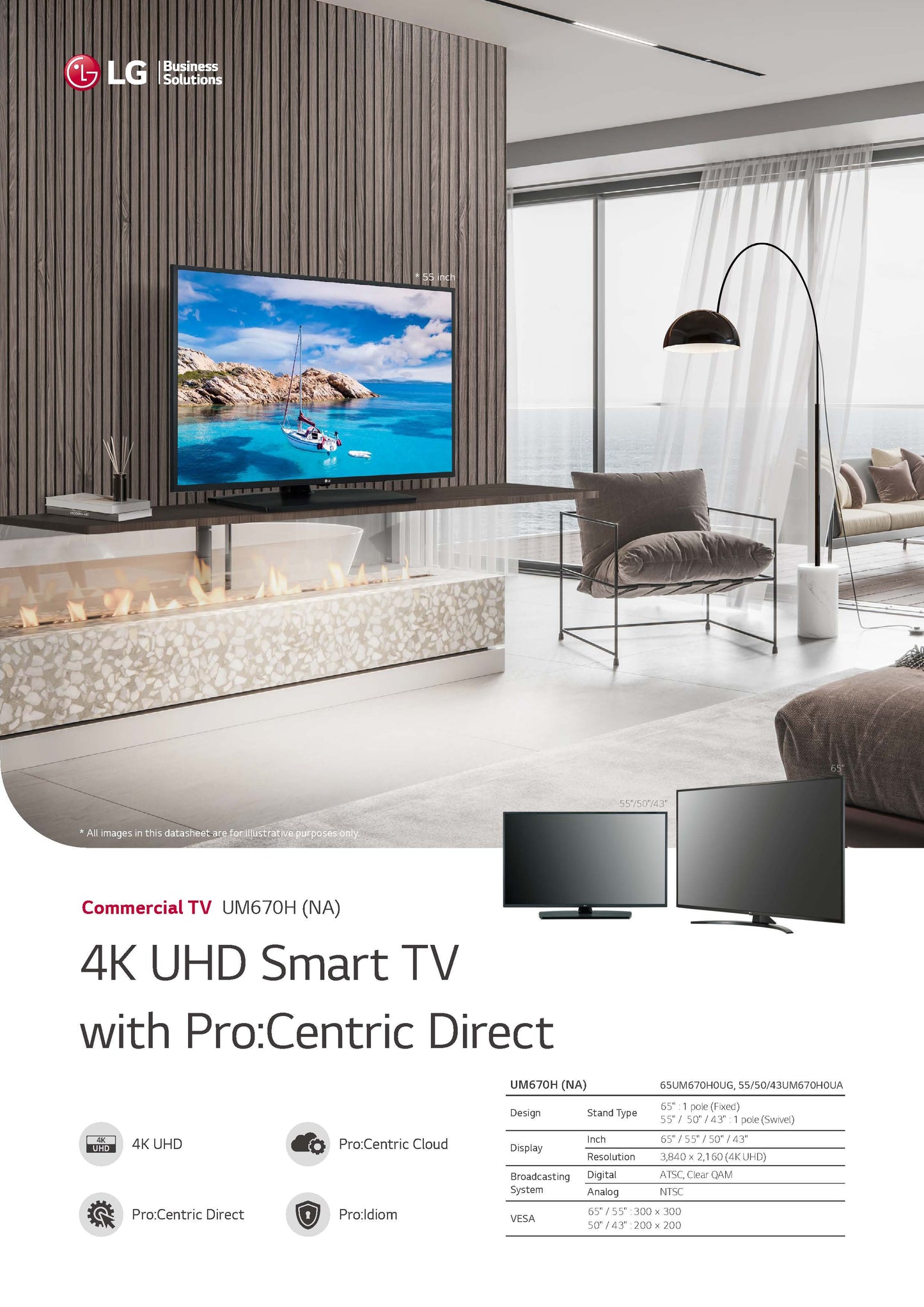 LG Commercial TV, 4K UHD SMART TV