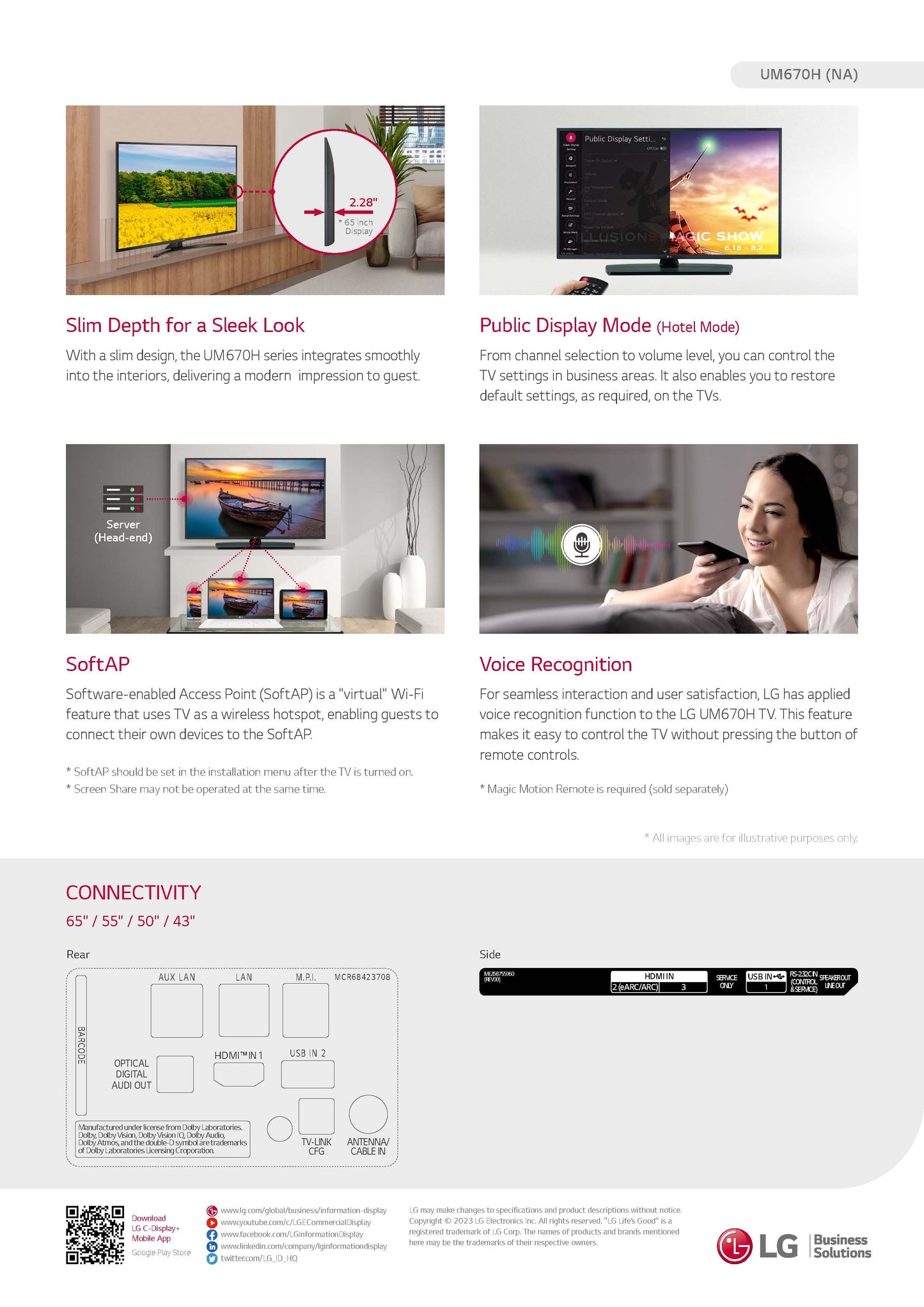 LG Commercial TV, 4K UHD SMART TV