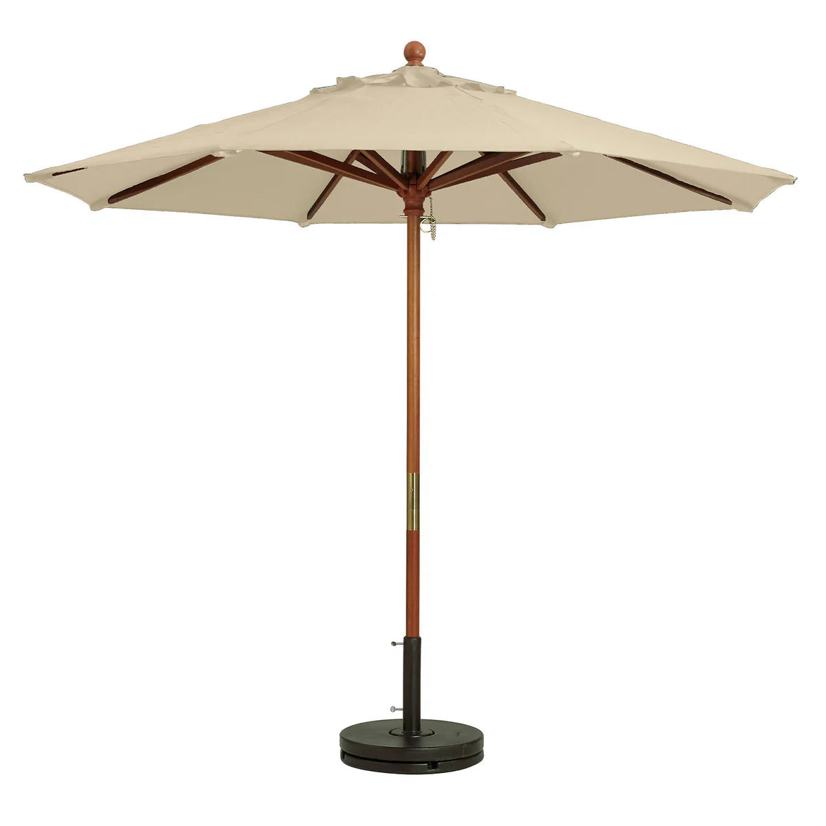 Grosfillex 9' Wooden Market Umbrella