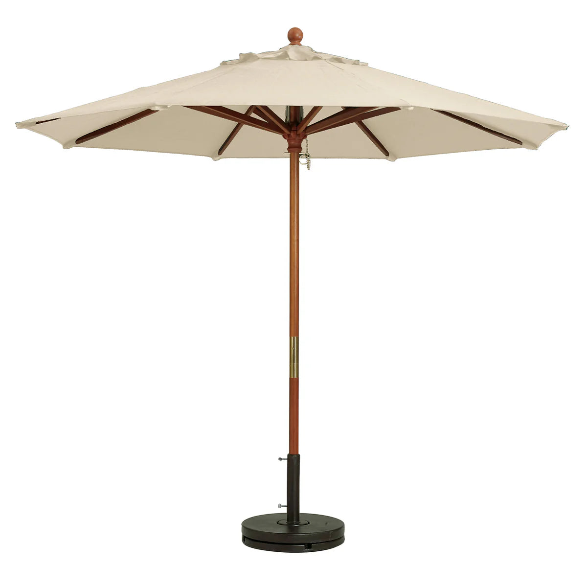 Grosfillex 9' Wooden Market Umbrella