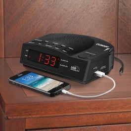 Conair™ Alarm Clock Radio with USB Charging Port