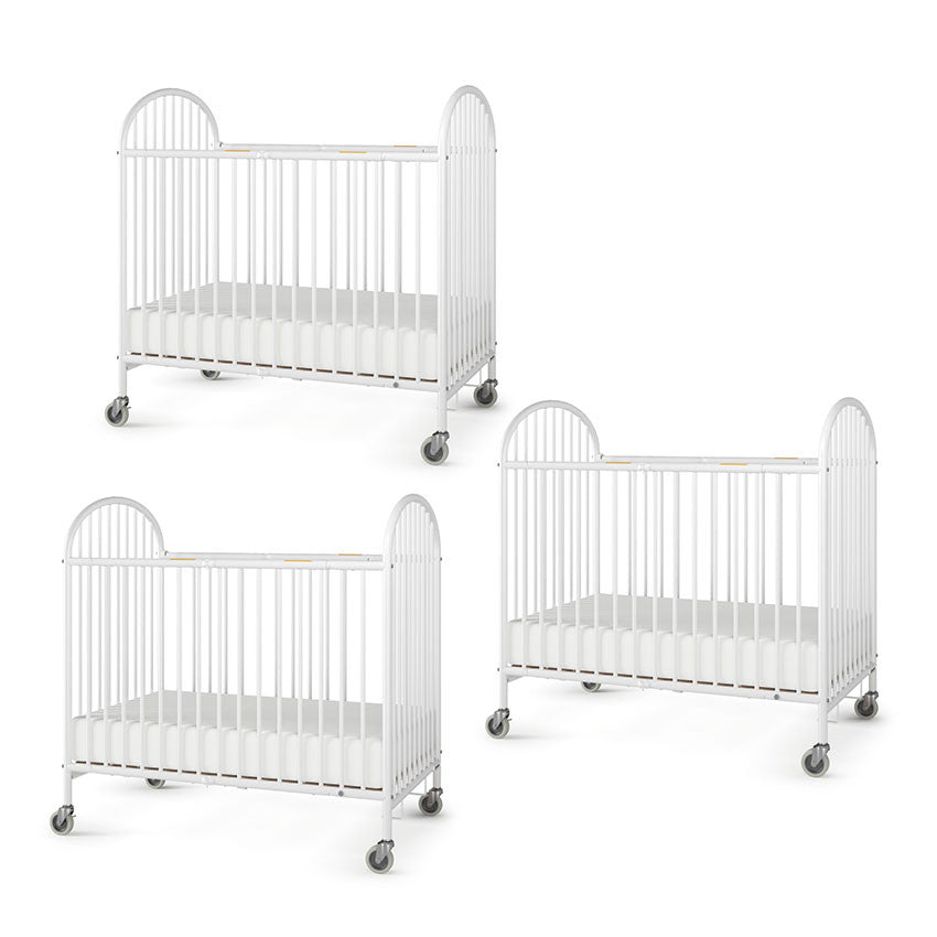 Pinnacle 3 Pack of Compact Folding Metal Cribs