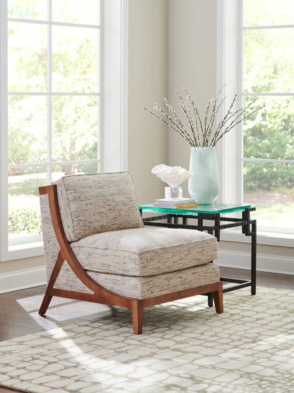 Island Fusion Hermes Reef Glass Top End Table