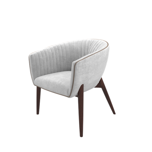 Clancy Arm Chair With Channeling W/ Nail Head