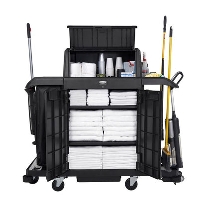 Full Size Housekeeping Cart with Hood & Doors