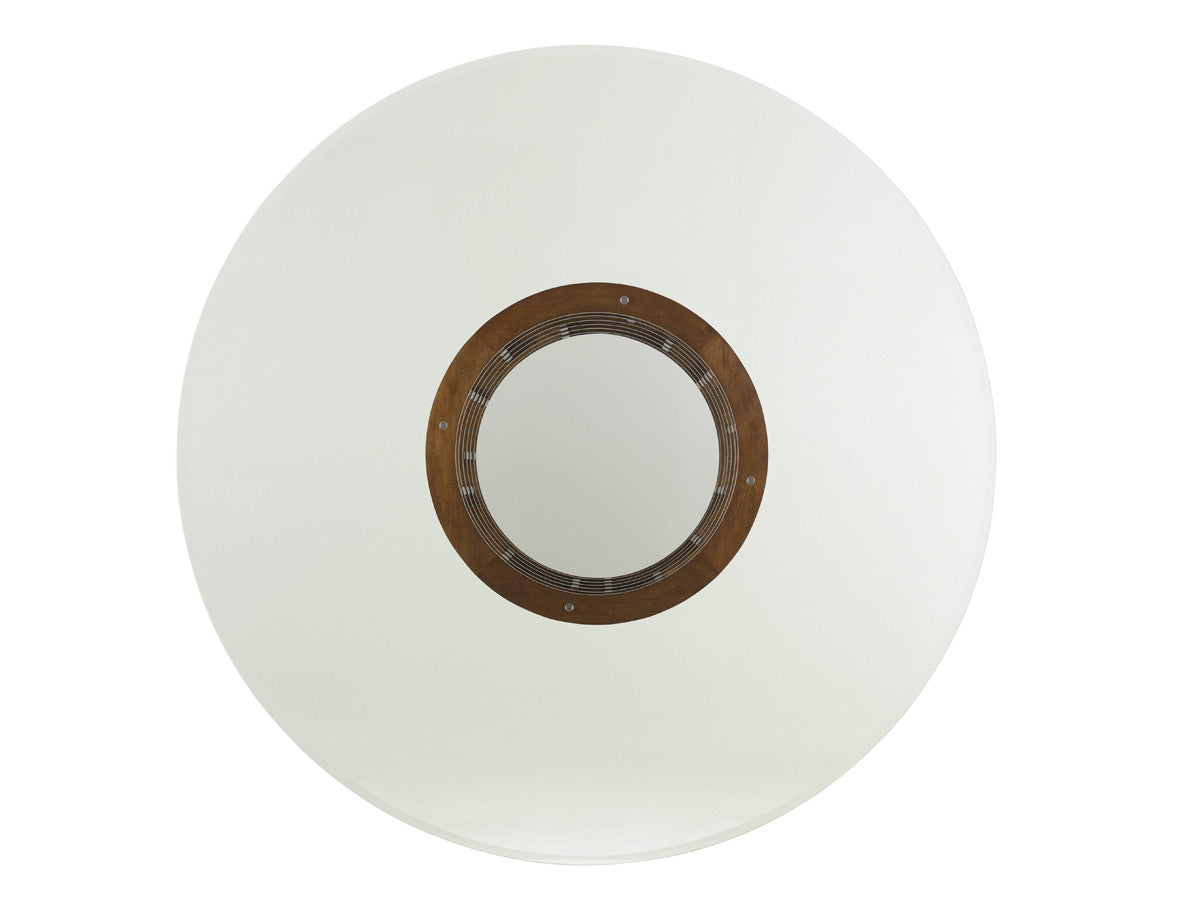Island Fusion Meridien Round Dining Table With Glass Top by Tommy Bahama