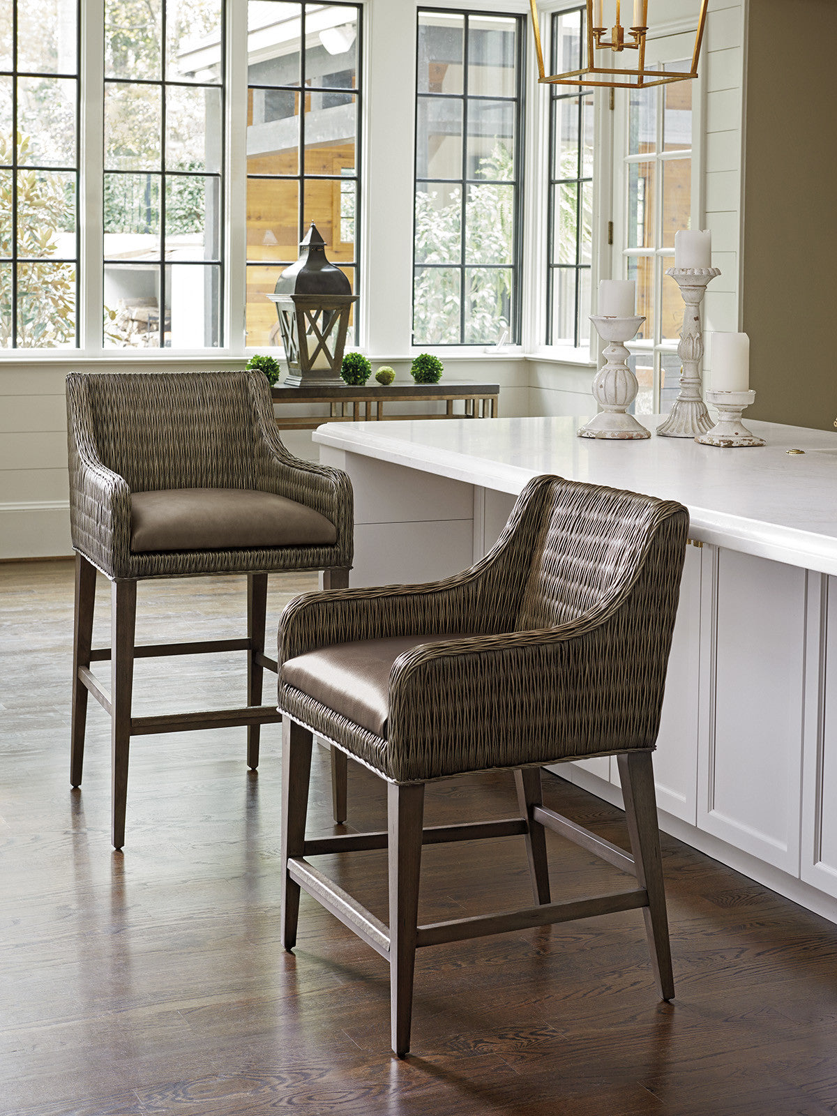 Cypress Point Turner Woven Bar Stool by Tommy Bahama