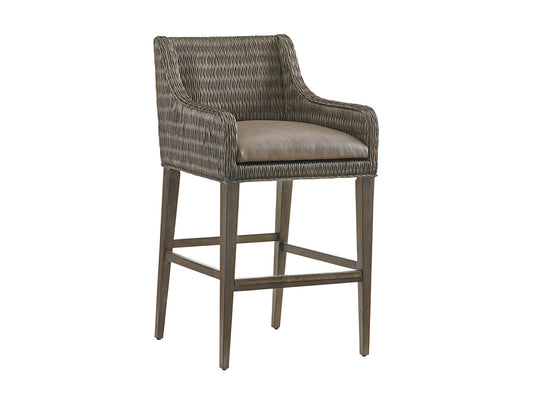 Cypress Point Turner Woven Bar Stool by Tommy Bahama