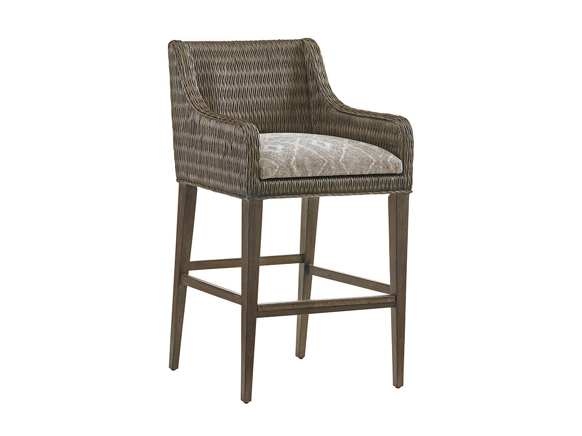 Cypress Point Turner Woven Bar Stool by Tommy Bahama