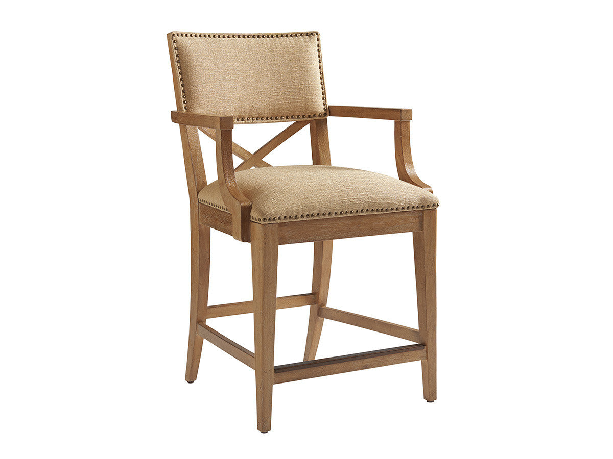 Los Altos Sutherland Upholstered Counter Stool By Tommy Bahama