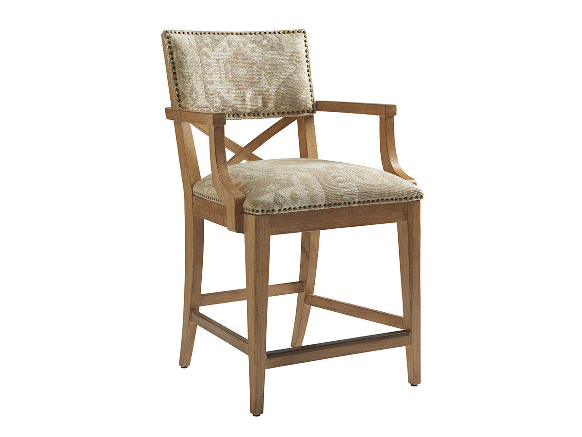 Los Altos Sutherland Upholstered Counter Stool By Tommy Bahama