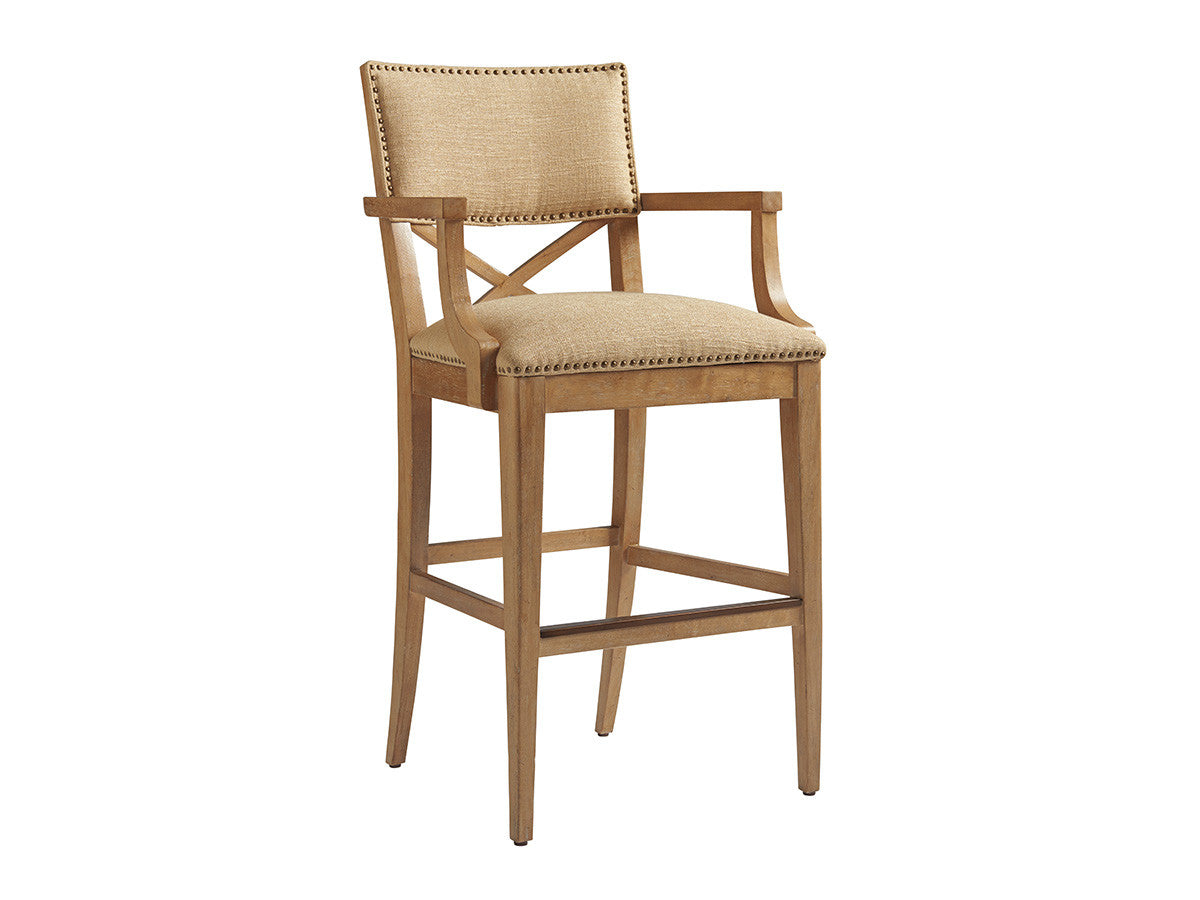 Los Altos Sutherland Upholstered Bar Stool By Tommy Bahama