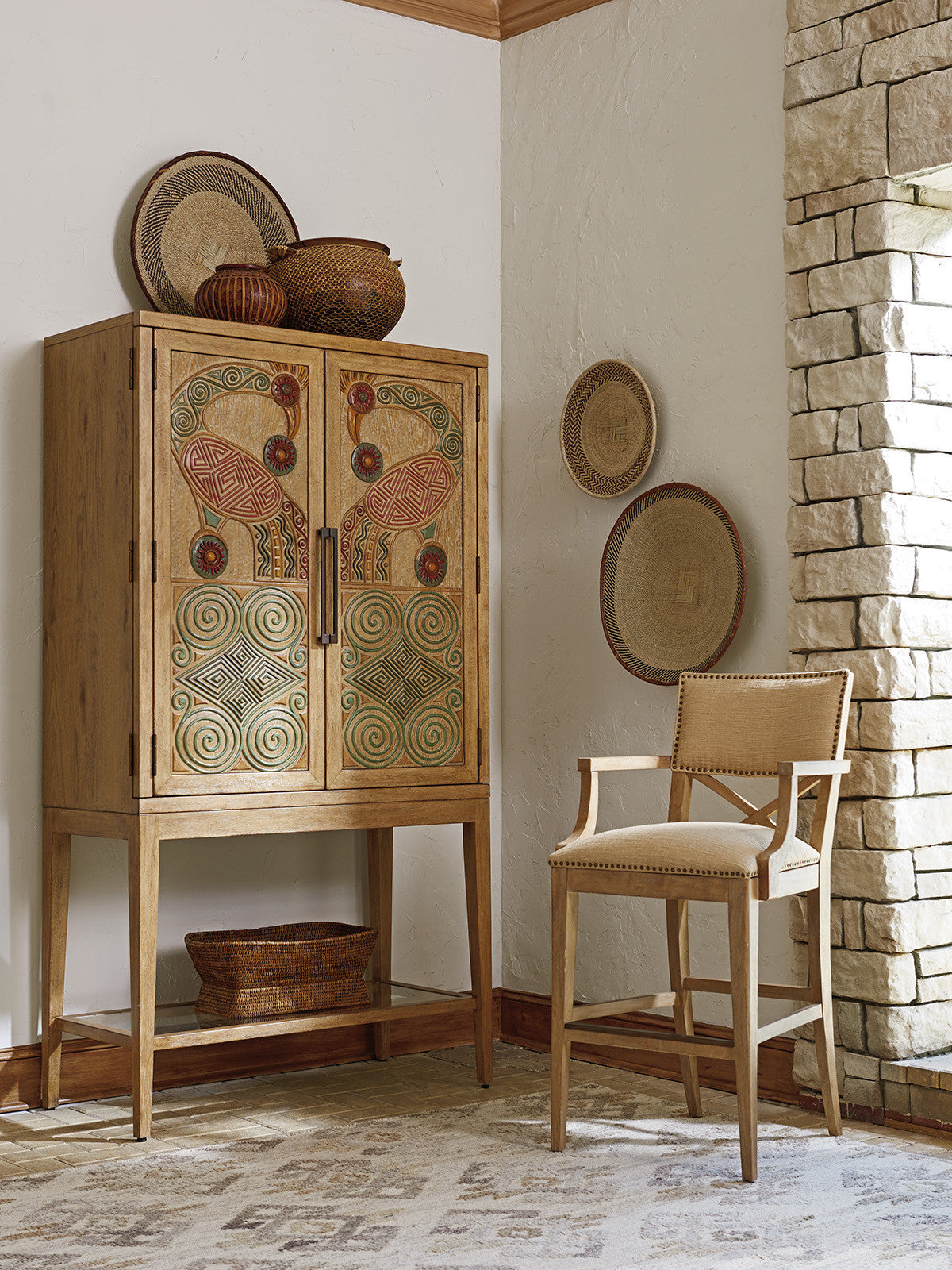 Los Altos Sutherland Upholstered Bar Stool By Tommy Bahama