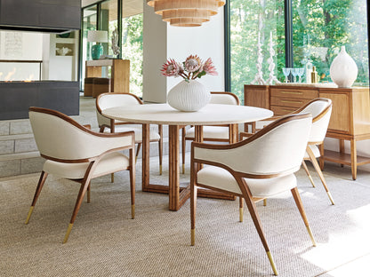 Palm Desert Woodard Marble Top Dining Table