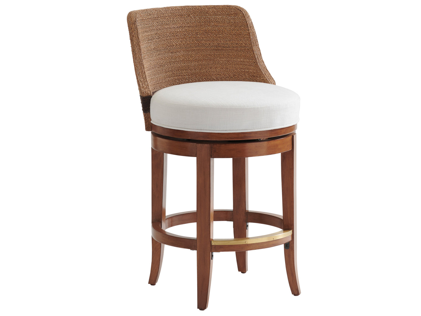 Palm Desert Kipton Swivel Counter Stool By Tommy Bahama