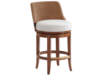 Palm Desert Kipton Swivel Counter Stool By Tommy Bahama