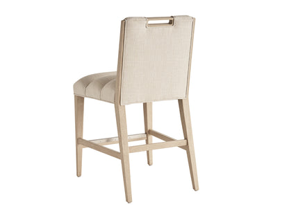 Sunet Key Greer Channeled Upholstered Counter Stool By Tommy Bahama