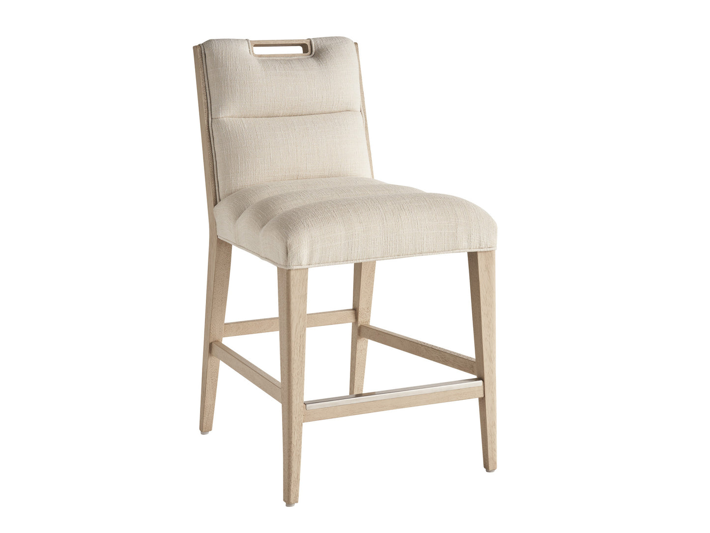Sunet Key Greer Channeled Upholstered Counter Stool By Tommy Bahama