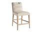 Sunet Key Greer Channeled Upholstered Counter Stool By Tommy Bahama