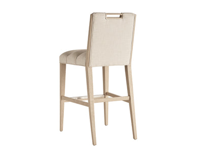 Sunet Key Greer Channeled Upholstered Bar Stool By Tommy Bahama