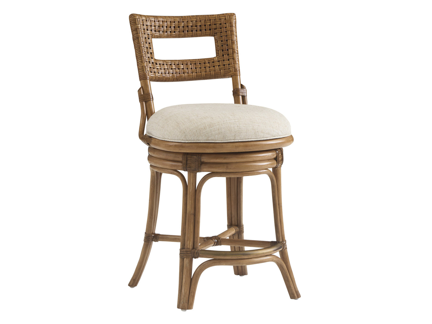 Key Biscayne Bay Harbour Swivel Counter Stool by Tommy Bahama