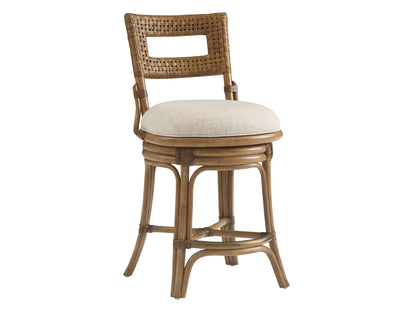 Key Biscayne Bay Harbour Swivel Counter Stool by Tommy Bahama