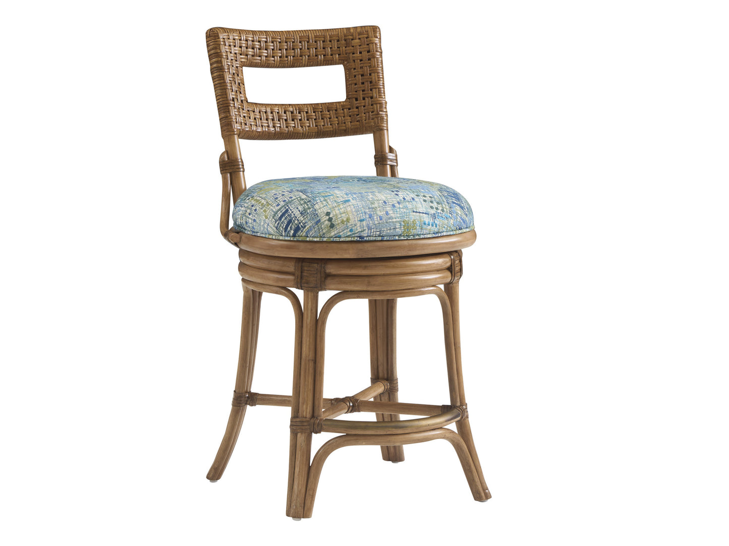 Key Biscayne Bay Harbour Swivel Counter Stool by Tommy Bahama