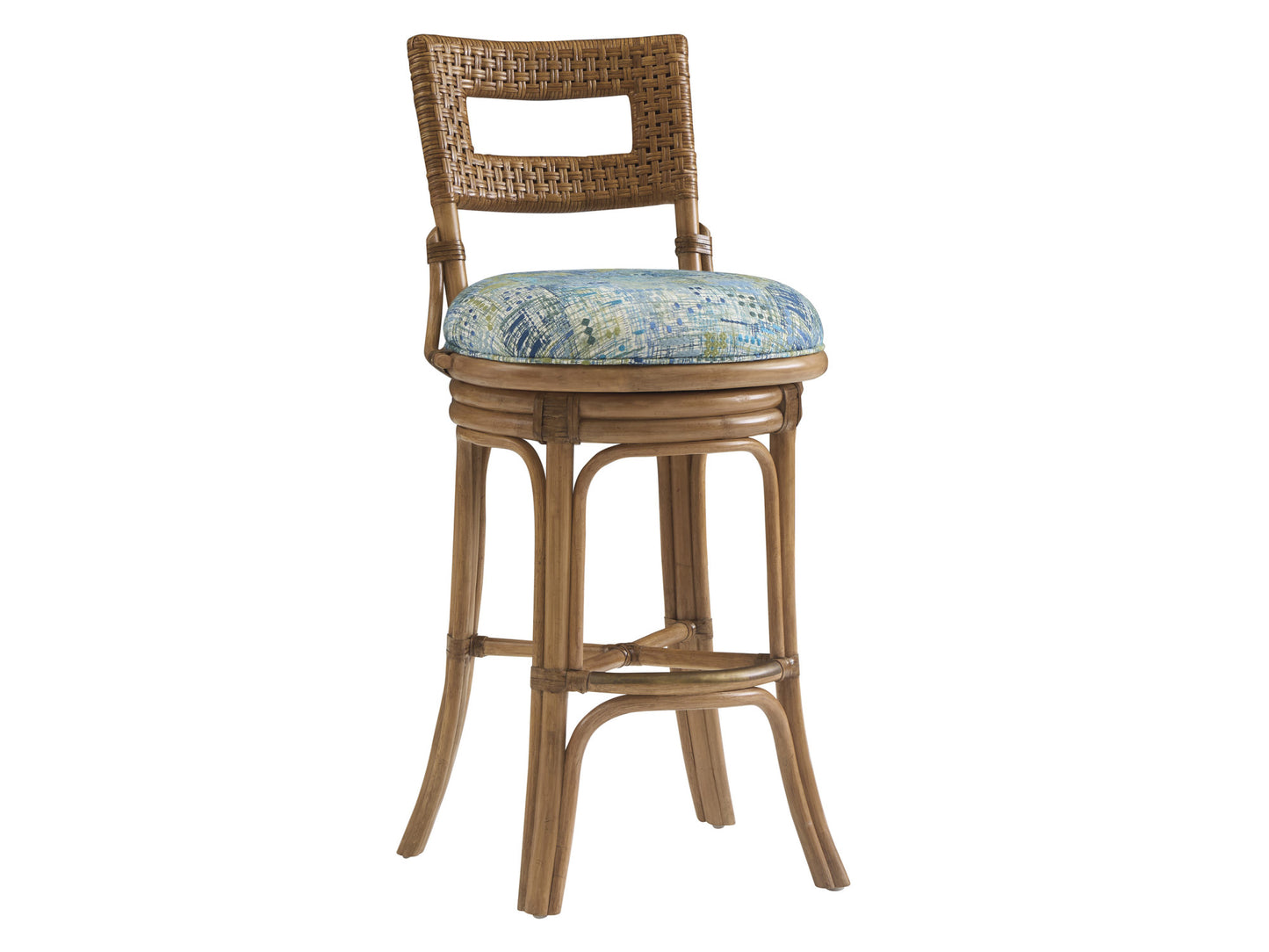 Key Biscayne Bay Harbour Swivel Bar Stool by Tommy Bahama