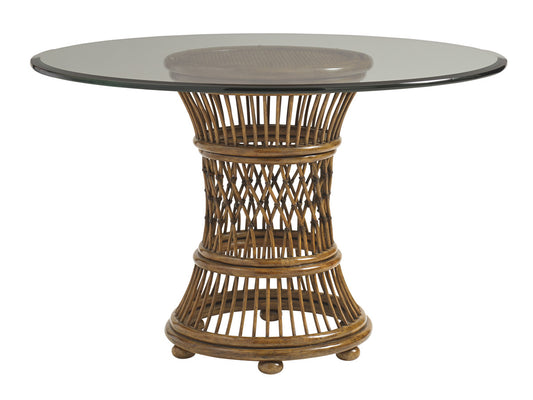 Aruba Dining Table Round Glass Top