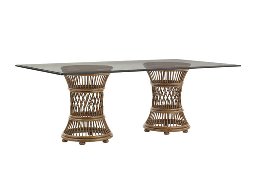 Aruba Dining Table 84" X 48" Glass Top