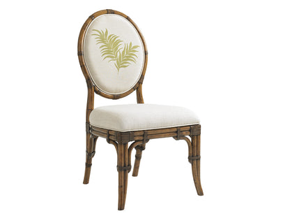 BALI HAI Gulfstream Oval Back Side Chair-Woven Palm Frond by Tommy Bahama