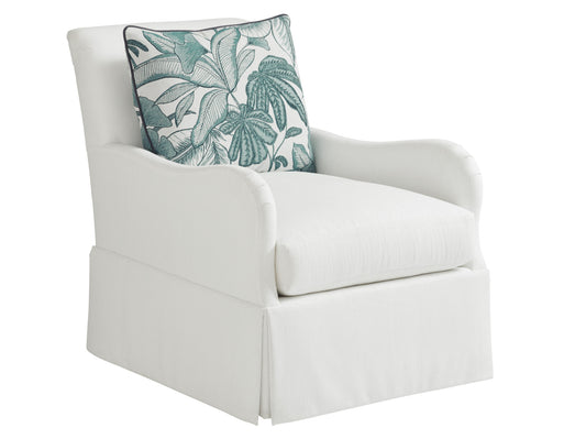 Ocean Breeze Palm Frond Swivel Chair