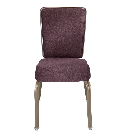8108 Wood Back Aluminum Stacking Chair