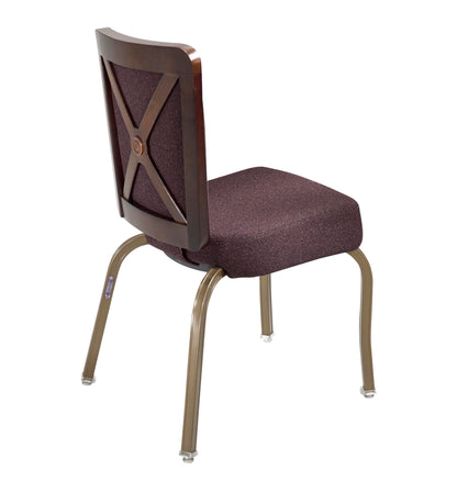 8108 Wood Back Aluminum Stacking Chair