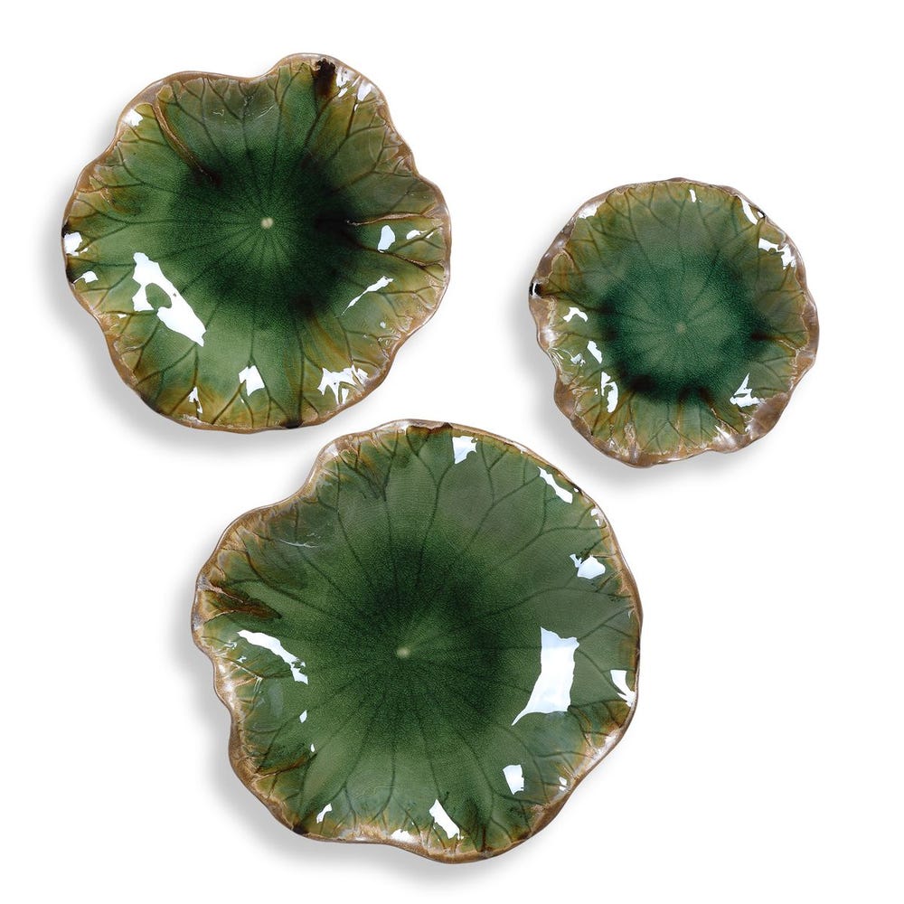 Abella Ceramic Indoor-Outdoor Wall Decor, Set of 3