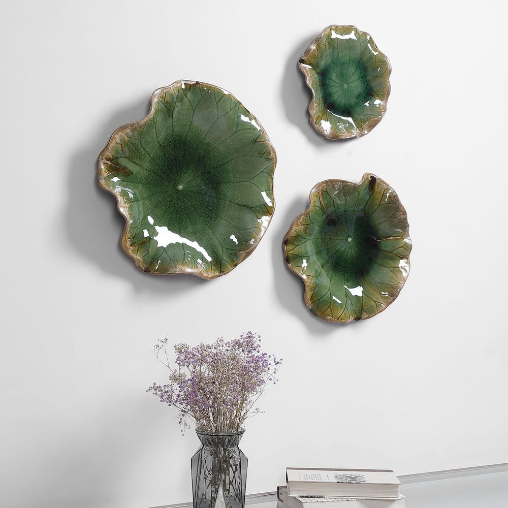 Abella Ceramic Indoor-Outdoor Wall Decor, Set of 3