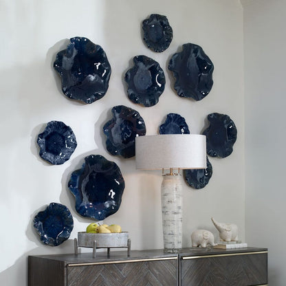 Abella Ceramic Indoor-Outdoor Wall Decor, Set of 3