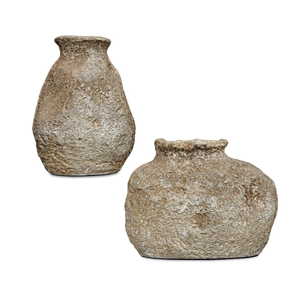 Ancient Echos Indoor-Outdoor Vases, Set of 2