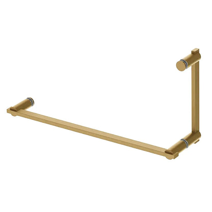 Arc Offset Shower Door Handle and Towel Bar Combination 8" x 18"