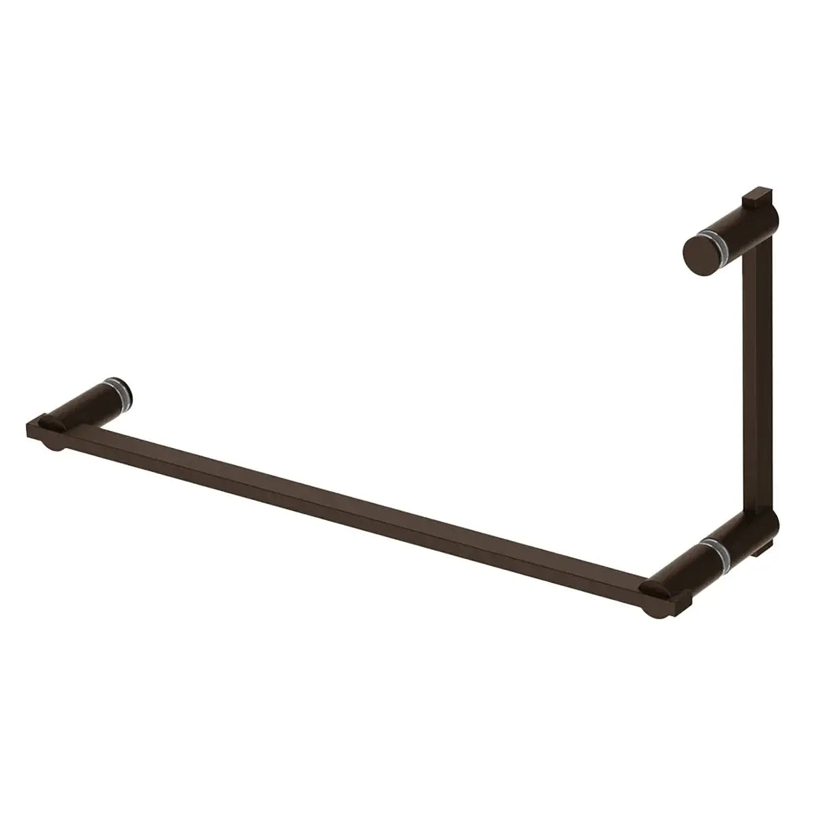 Arc Offset Shower Door Handle and Towel Bar Combination 8" x 18"