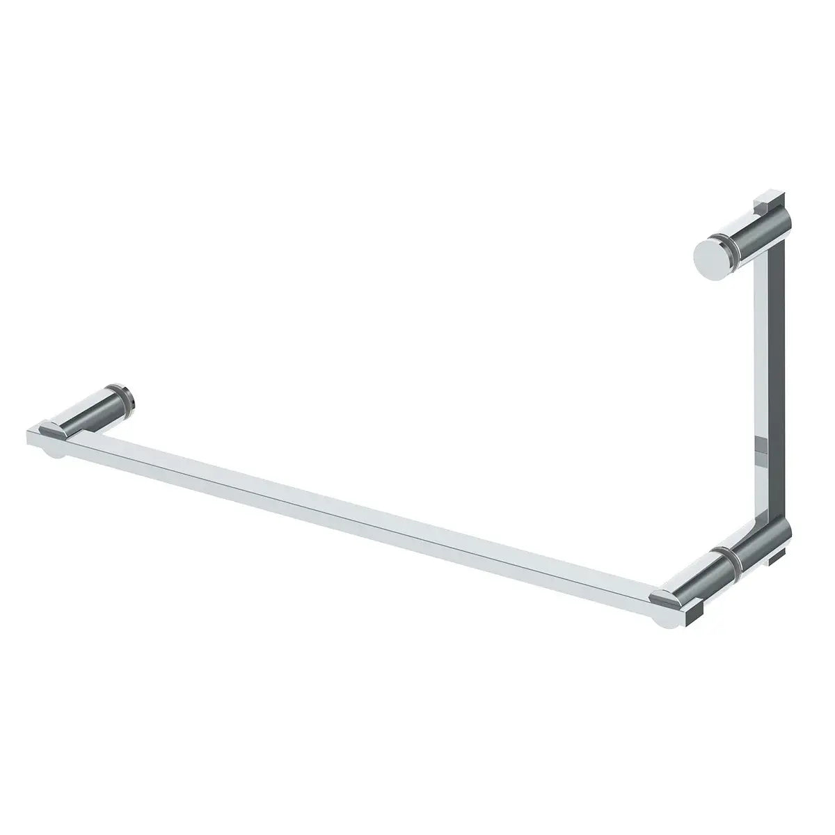 Arc Offset Shower Door Handle and Towel Bar Combination 8" x 18"