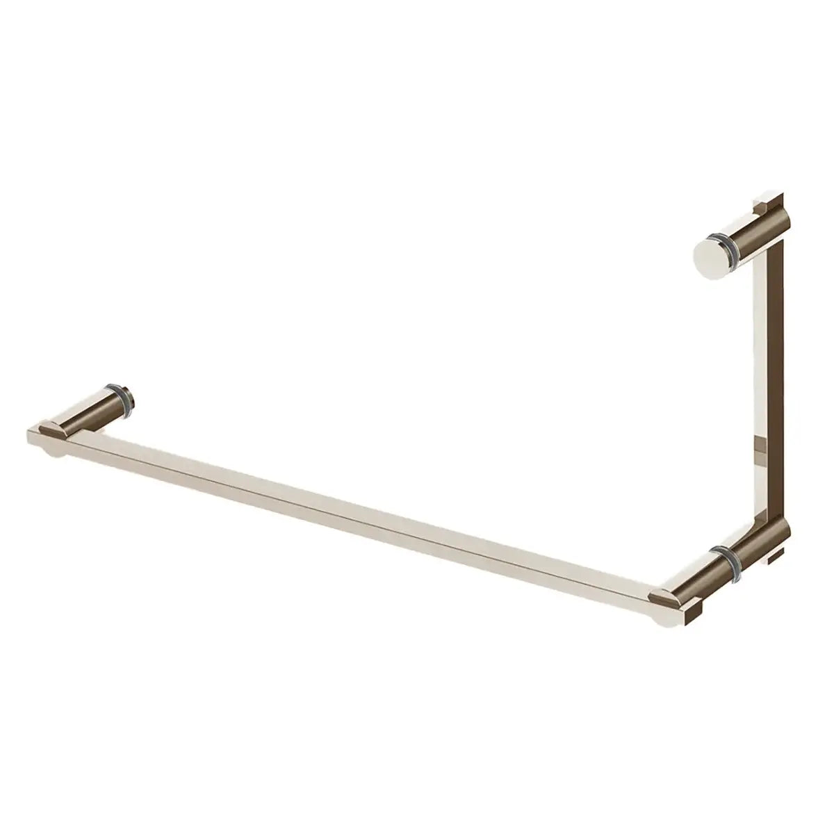Arc Offset Shower Door Handle and Towel Bar Combination 8" x 18"