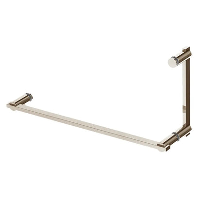 Arc Offset Shower Door Handle and Towel Bar Combination 8" x 18"