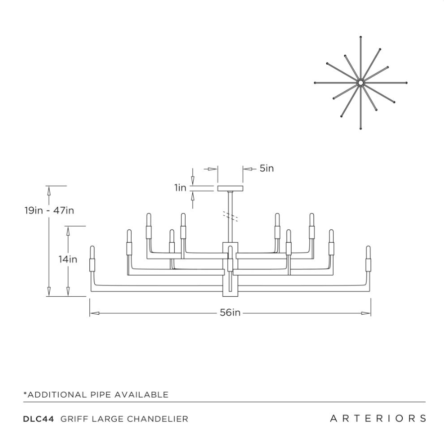 Arteriors Griff Large Chandelier