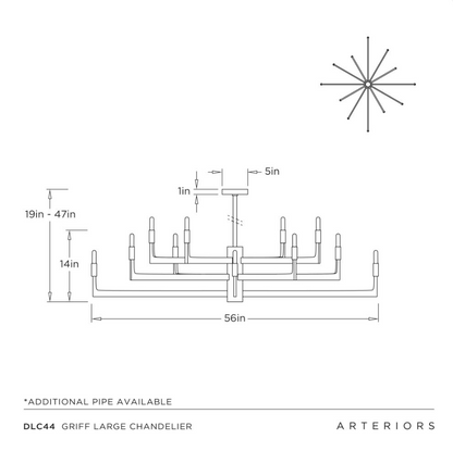 Arteriors Griff Large Chandelier