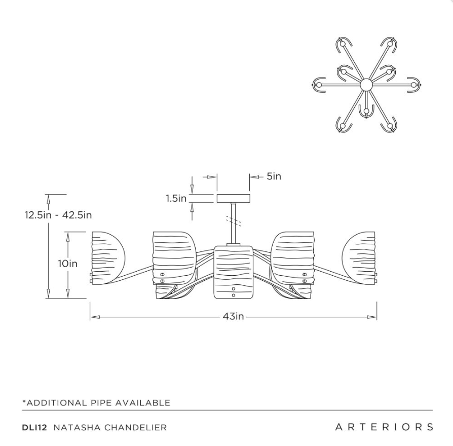 Arteriors Natasha Chandelier